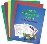 BACK To Middle School Teacher Packet!