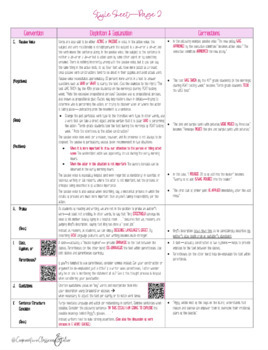 Preview of Writing Conventions Style Sheet w/QR CODES Syntax Literacy (*AP appropriate)