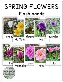 BACKYARD BLOOMS (Flowers) | Montessori 3-Part Cards by Rooted in Learning