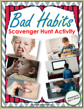 Preview of BAD HABITS Scavenger Hunt Activity: | Printable and Digital Distance Learning