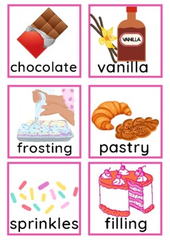 BAKERY VOCABULARY WORDS by Maggie's Store | TPT
