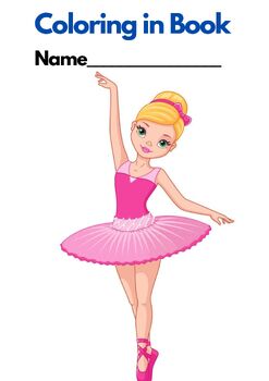 Preview of BALLERINA, BALLET, COLORING in Book (20 pages), US spelling