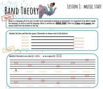 Preview of BAND LARGE BUNDLE Online Interactive CUSTOMIZABLE Band Theory Worksheets for MS