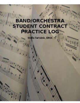 Preview of BAND/ORCHESTRA STUDENT CONTRACT/ PRACTICE LOG