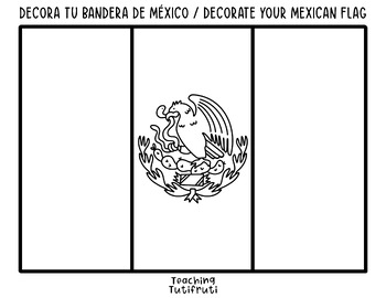 BANDERA DE MEXICO I Decorate Mexican Flag activity! by Teaching Tutifruti