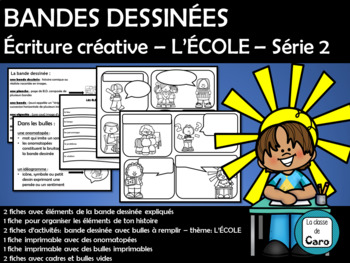 Preview of BANDES DESSINÉES Écriture créative – L’ÉCOLE – Série 2