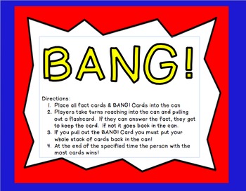 Preview of BANG! A Multiplication Game for Students