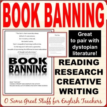 Preview of Banned Books - Reading and Research Activity - Great Dystopia Introduction