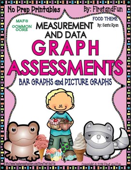 Preview of BAR AND PICTURE GRAPH ASSESSMENTS MEASUREMENT DATA COMMON CORE MAFS ENVISION