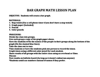 BAR GRAPH: LESSON PLAN AND WORKSHEETS (GRADES 2 - 4) by Liz Smart