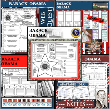 Preview of BARACK OBAMA U.S. PRESIDENT BUNDLE Differentiated Research Project Biography