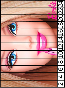 Preview of BARBIE 1x to 12x Tables BUNDLE -ACTIVITY (MATH),Cut,laminate& ORDER NUMBERS x144