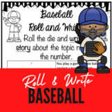 BASEBALL ROLL & WRITE Activity Literacy Center Fun Seasonal Sport Writing Prompt