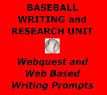 Preview of BASEBALL WRITING:  Baseball Themed Writing and Research Activities 