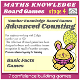 BASIC FACTS Math Board Games BUNDLE Bunny Theme 1st - 3rd 
