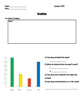 Preview of FREE - Basic Math Skills - Graphing - BASIC GRAPHING SKILLS Worksheet - FREE