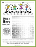 BASIC MUSIC THEORY Vocabulary Word Search Puzzle Worksheet