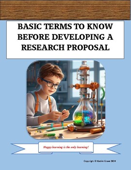 Preview of TERMS TO KNOW: DEVELOPING A RESEARCH PROJECT/ EDUCATIONAL RESEARCH PROPOSAL