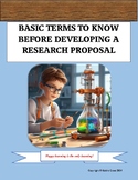 TERMS TO KNOW: DEVELOPING A RESEARCH PROJECT/ EDUCATIONAL 