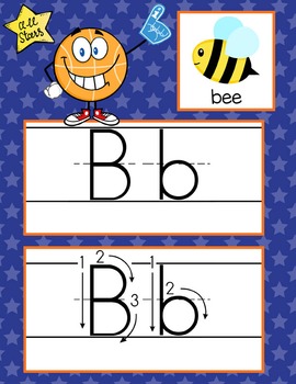 BASKETBALL - Alphabet Cards, Handwriting, Flash Cards, ABC print with pictures