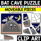 BAT CAVE PUZZLE Moveable Pieces Clip Art