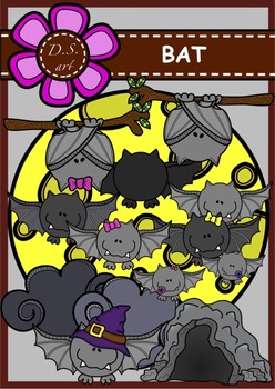 Preview of BAT Digital Clipart (color and black&white)