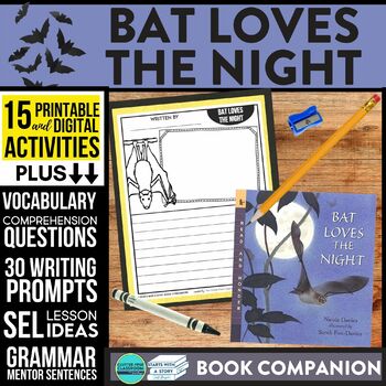 Preview of BAT LOVES THE NIGHT activities READING COMPREHENSION - Book Companion read aloud