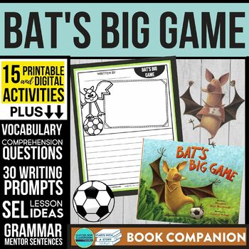 Preview of BAT'S BIG GAME activities READING COMPREHENSION - Book Companion read aloud