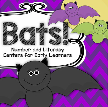 Preview of BATS Number and Literacy Centers and Games for Preschool and PreK 115 pgs