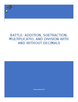 Preview of BATTLE: Addition, Subtraction, Multiplication, and Division