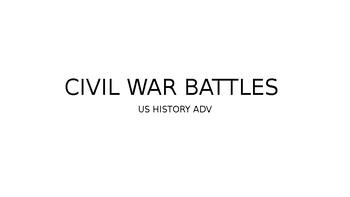Preview of BATTLES/EVENTS OF THE CIVIL WAR PRESENTATION/STATIONS ACTIVITY
