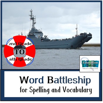 Preview of BATTLESHIP SPELLING for WORD STUDY and VOCABULARY