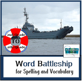 BATTLESHIP SPELLING for WORD STUDY and VOCABULARY
