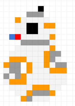 Preview of BB8 Inspired Math Mystery Pixel Art 