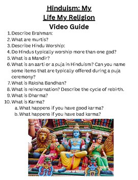 Preview of BBC DOCUMENTARY MY LIFE MY RELIGION STUDY GUIDE