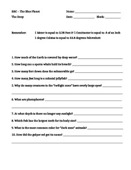 blue planet dvd coasts worksheet answers