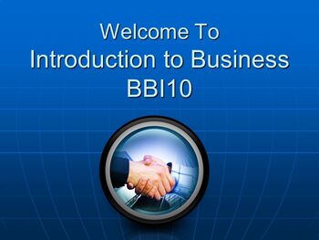 Preview of BBI10 Grade 9 Business Course