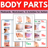 Body Parts Flashcards Activities Worksheets for Special Ed