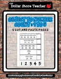 BBQ - Cook Out - Count to 5 Cut & Paste Worksheets - 5 pages *oc