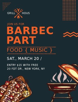 Preview of BBQ Party Flyer Template