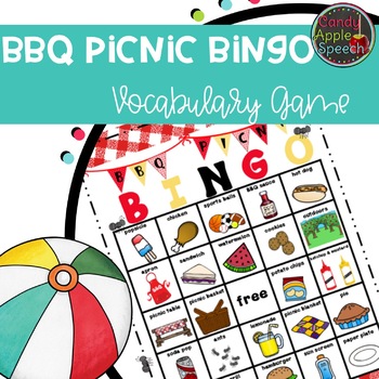 Preview of BBQ Picnic Vocabulary Bingo