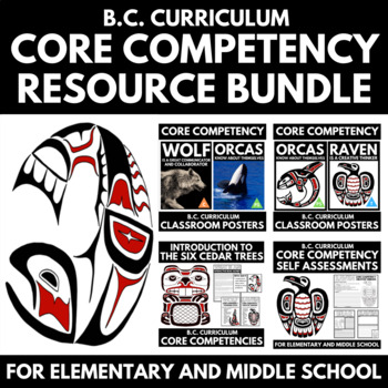 Preview of Core Competencies Self Assessment Activity - BC Curriculum - The Six Cedar Trees