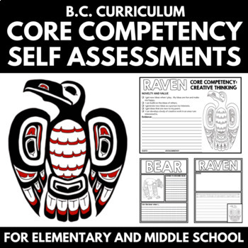 Preview of Core Competencies Self Assessments - BC Curriculum - The Six Cedar Trees