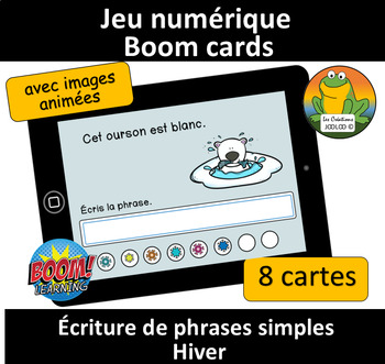 Preview of BC - Écriture de phrases simples - Hiver