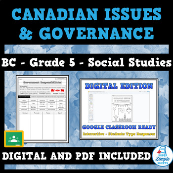 Preview of BC Grade 5 Social Studies - Canadian Issues and Governance - Full Year Bundle