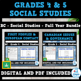 BC - Grade 4 & 5 Social Studies - FULL YEAR BUNDLE