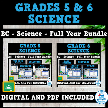 Preview of BC - Grade 5 & 6 Science Units - FULL YEAR BUNDLE - UPDATED!