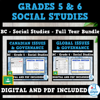 Preview of BC - Grade 5 & 6 Social Studies - FULL YEAR BUNDLE