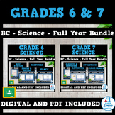 BC - Grade 6 & 7 Science Units - FULL YEAR BUNDLE