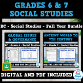 BC - Grade 6 & 7 Social Studies - FULL YEAR BUNDLE